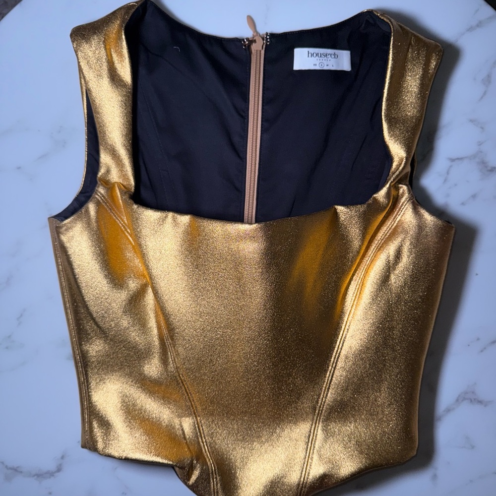 House of CB Metallic Gold Bodysuit